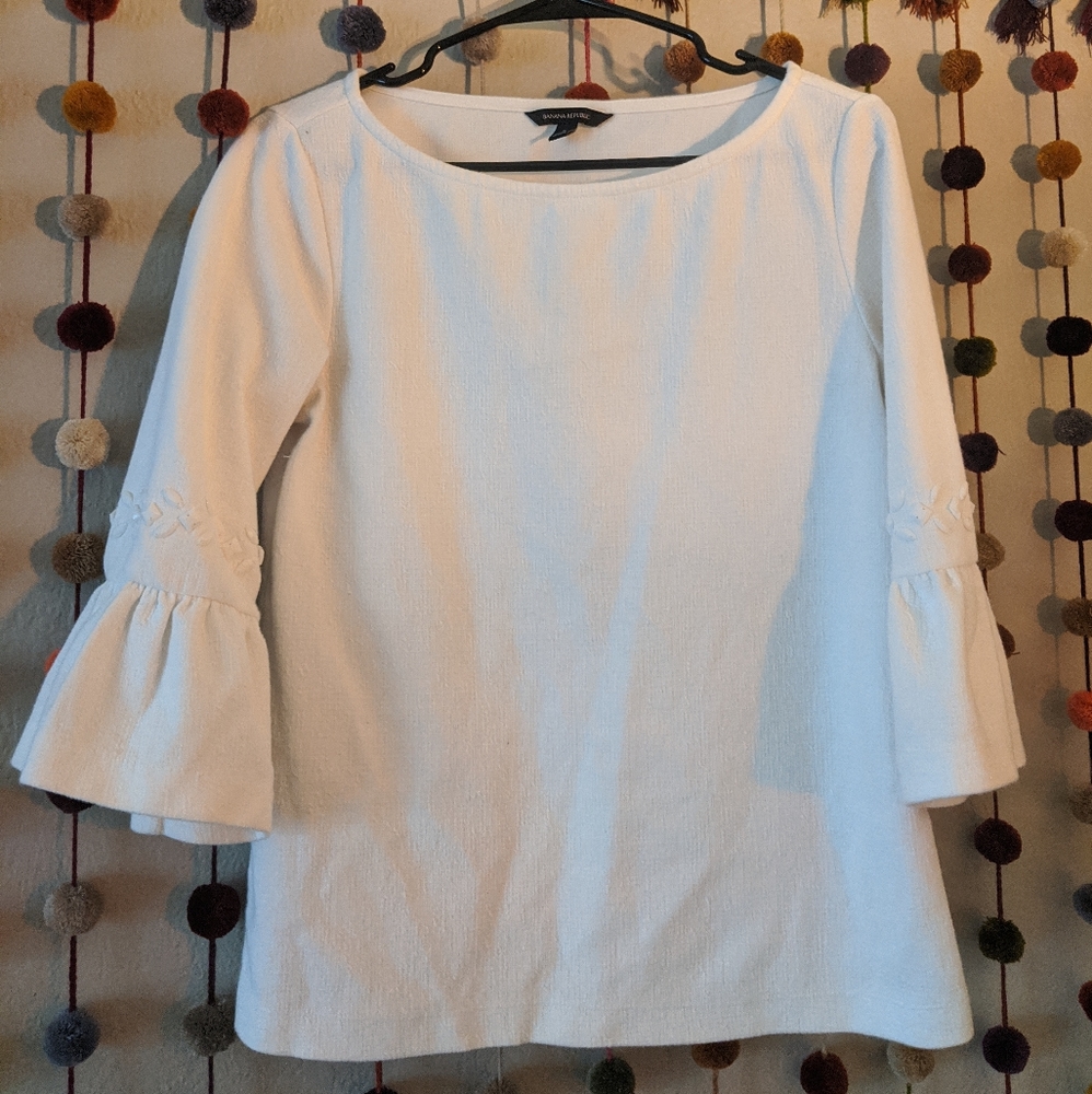 Banana Republic Bell Sleeve Top w/ Beading